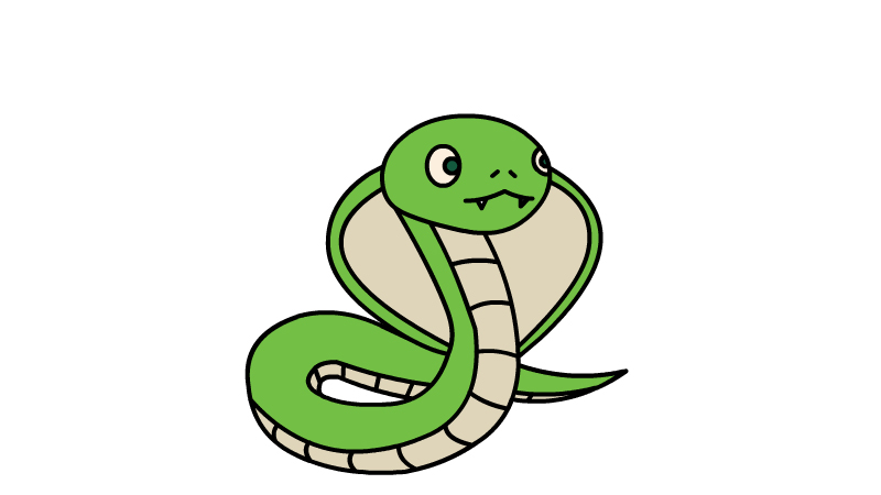 眼镜蛇怎么画 眼镜蛇的画法