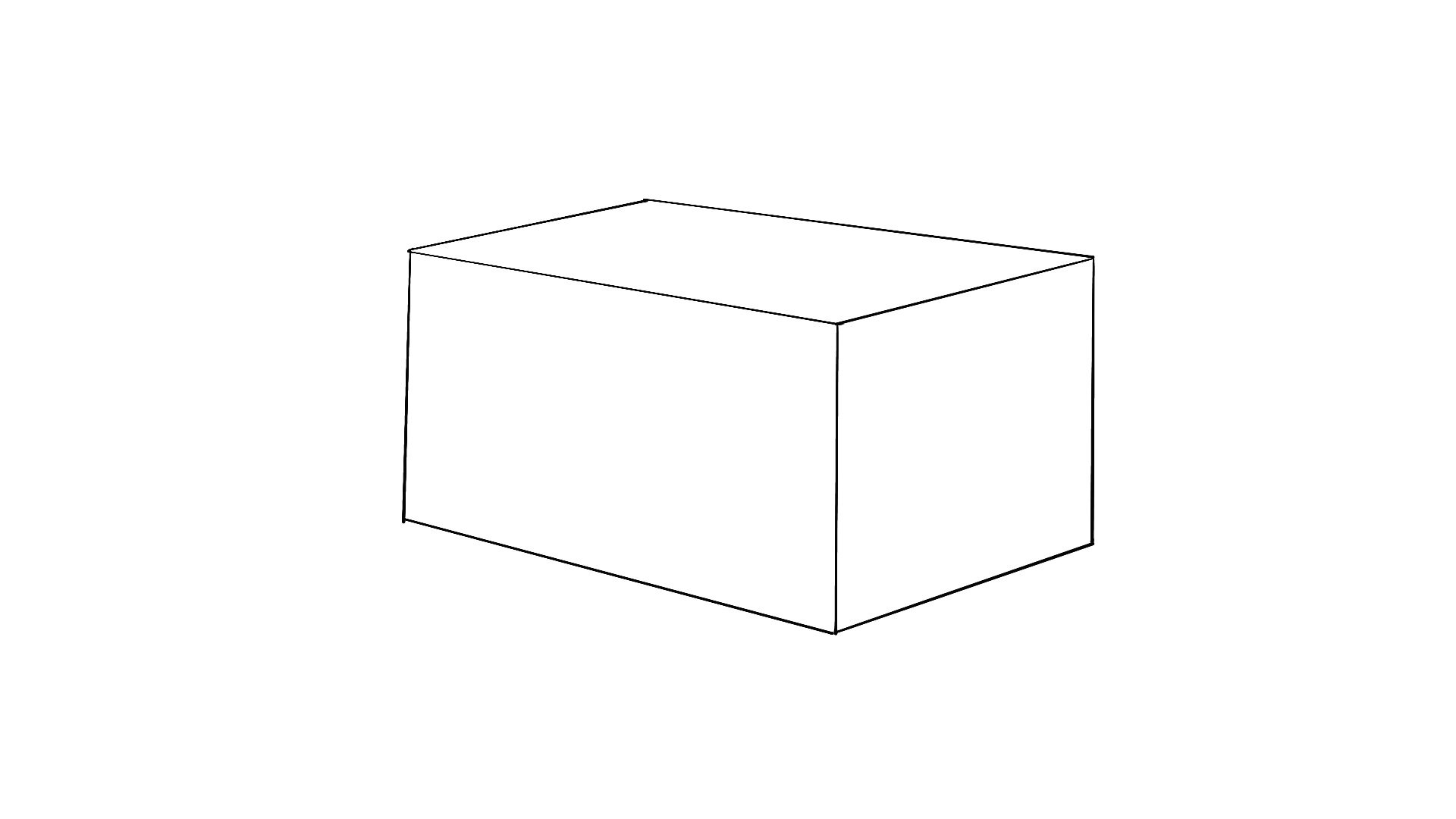 2,为箱子画出一个长方体1,首先为箱子画出四边形