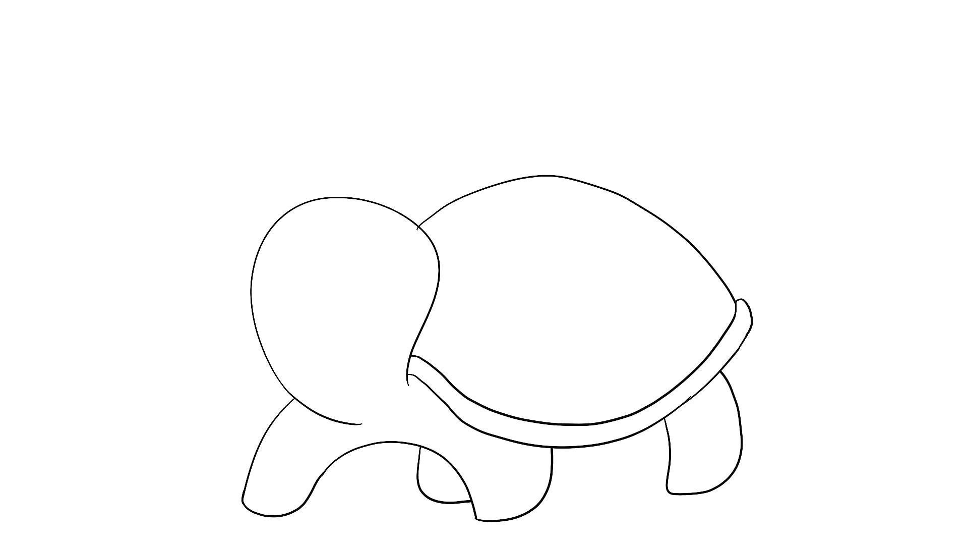 可爱小绿龟简笔画 可爱小绿龟的简笔画