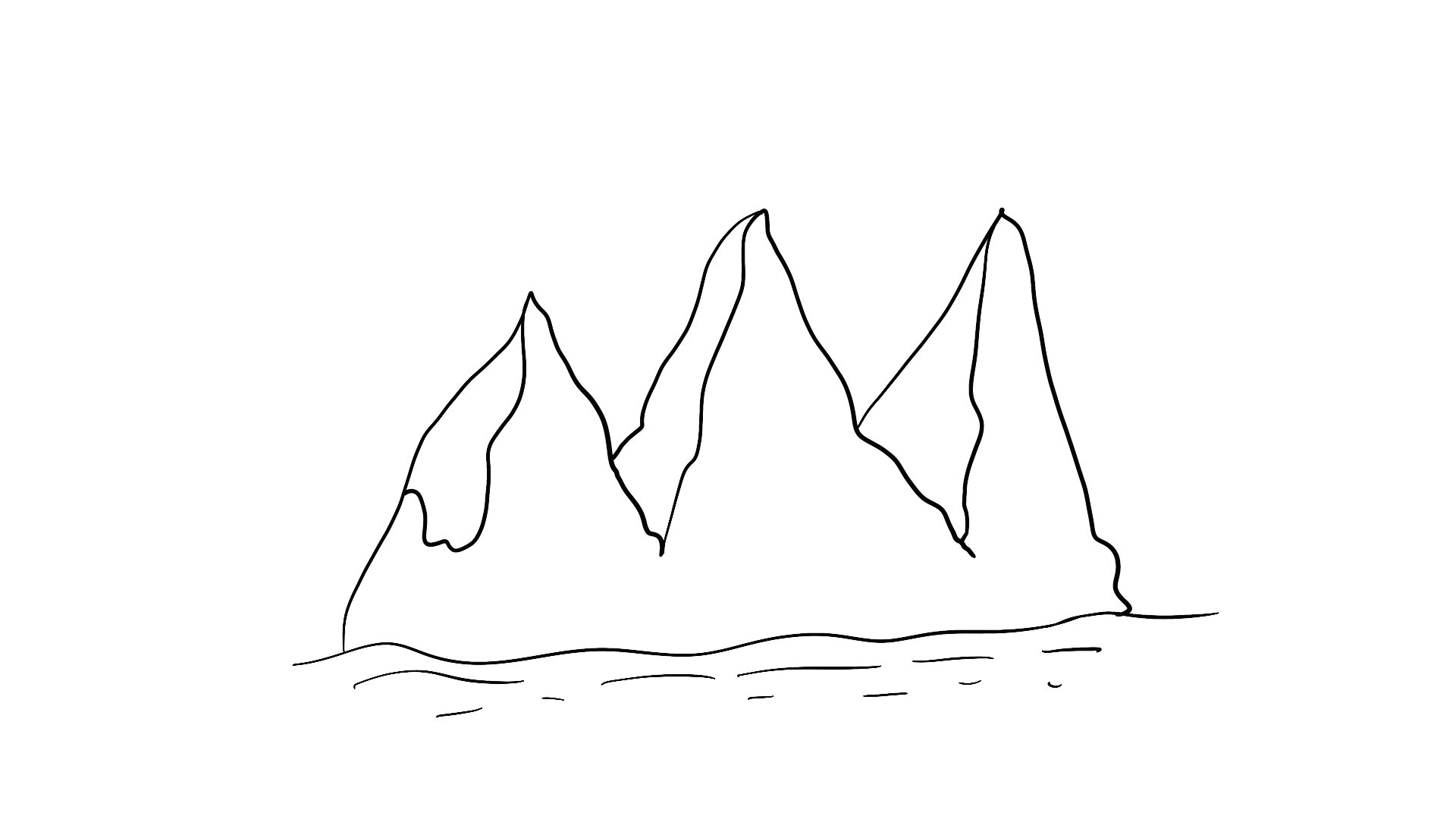 山地的简易图图片