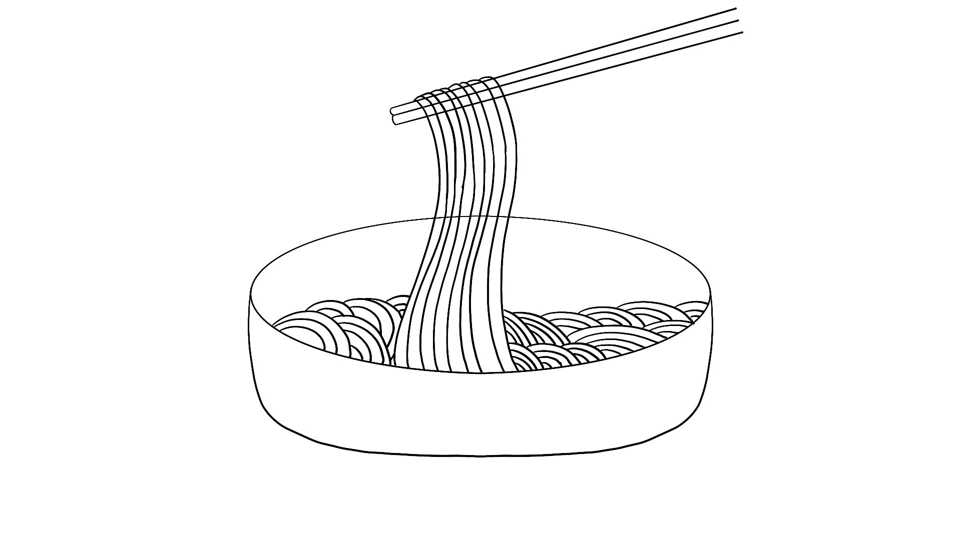 面条简笔画 面条的简笔画