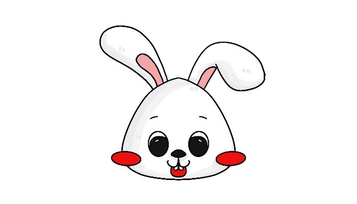 小兔子头饰卡通简笔画图片