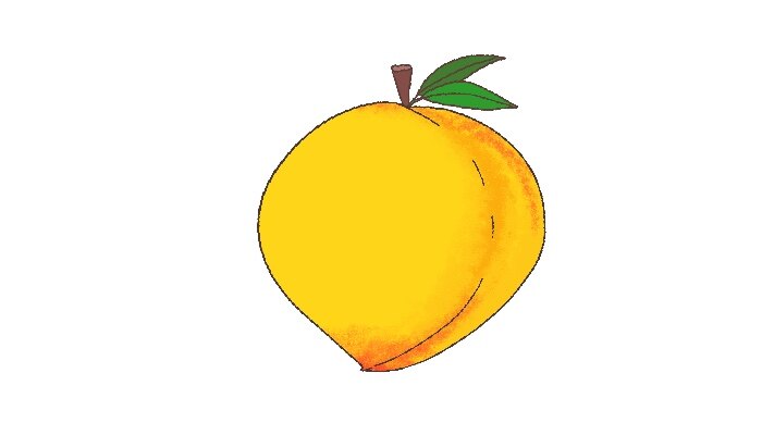 黄桃画法图片