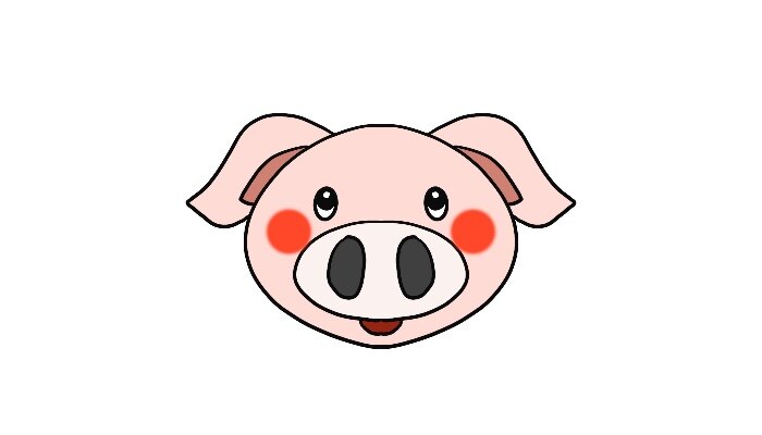 猪耳朵简笔画简单图片
