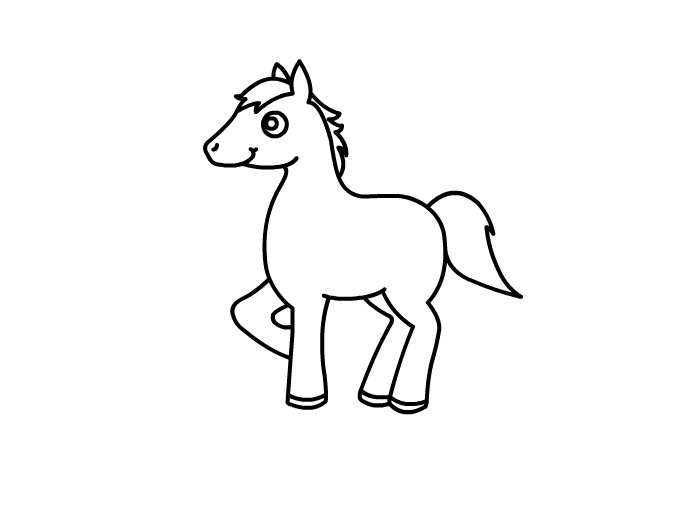 马怎么画简笔画 可爱的马怎么画简笔画 