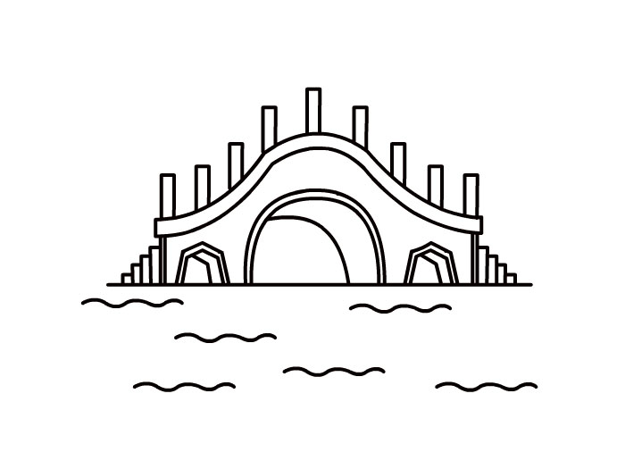 木桥的画法图片