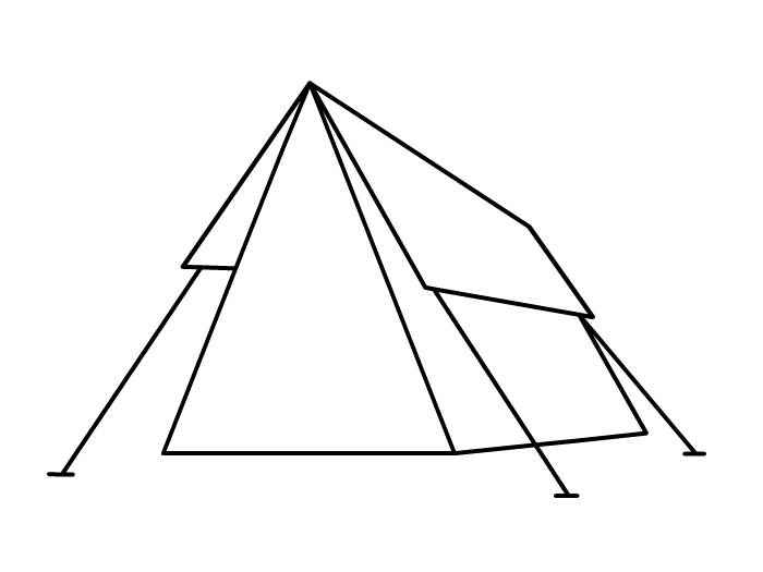简笔画帐篷三角图片
