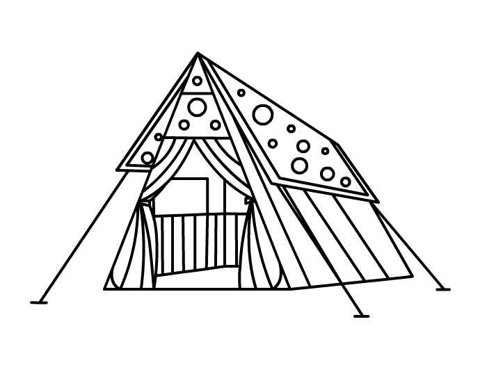 三角形帐篷简笔画图片