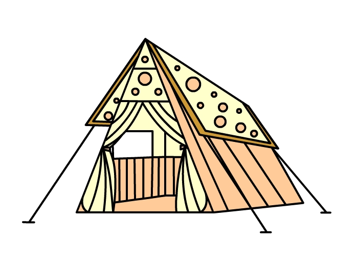简笔画帐篷三角图片