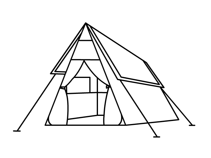 内蒙古帐篷简笔画图片