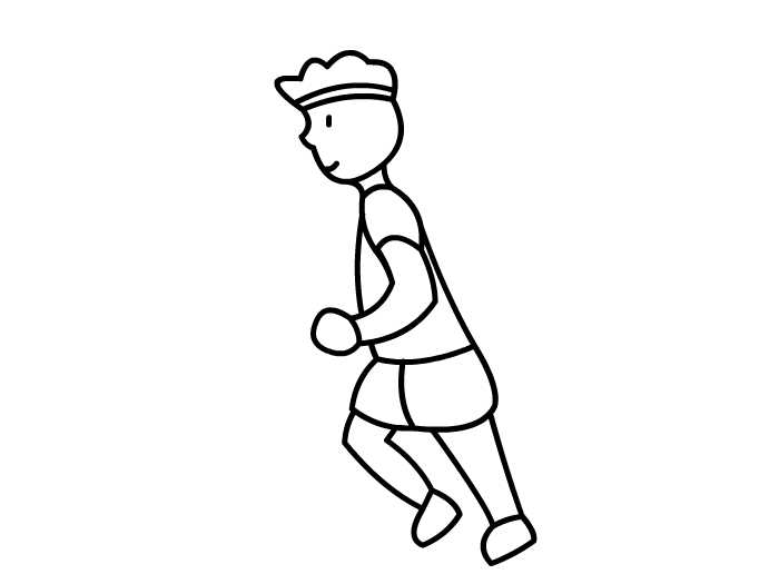 跑步运动员简笔画简单图片