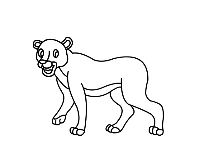 黑豹动物画法图片