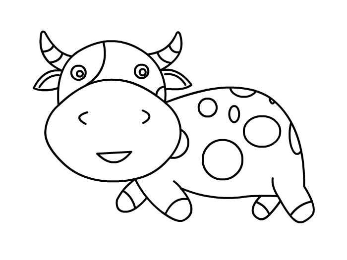 儿童画牛简笔画 简单图片