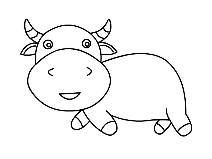 牛最简单的画法图片