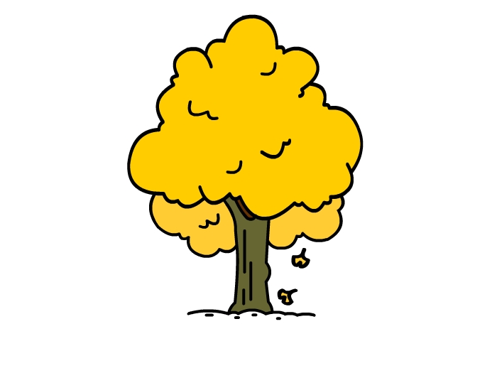 怎样画秋天的树图片