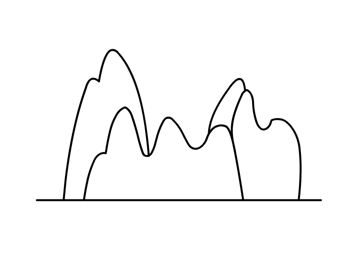 大山怎么画 大山怎么画简笔画 简单的大山怎么画