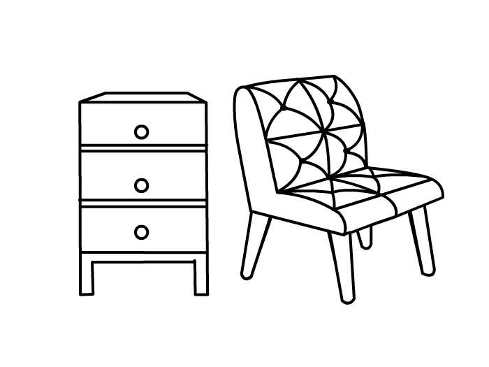 椅子和桌子怎么画简单图片