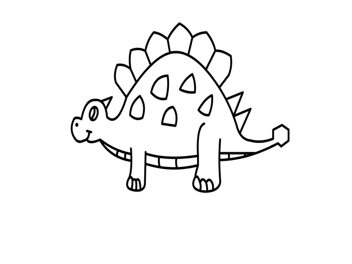各种恐龙简笔画甲龙图片
