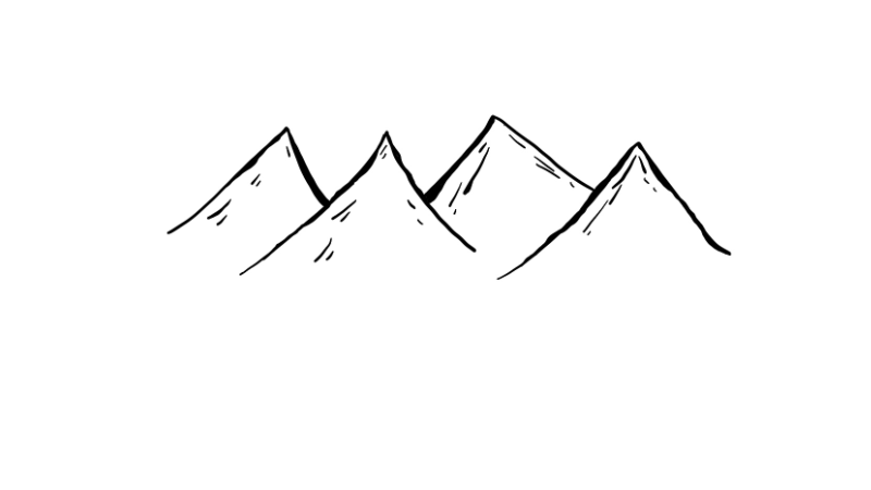 山脉的画法图片