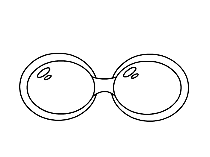 单片眼镜画法图片