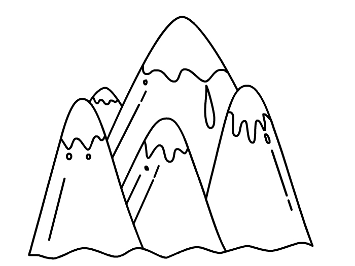 简笔画远处的山怎么画图片