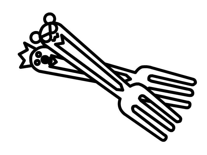 筷子简笔画 叉子图片