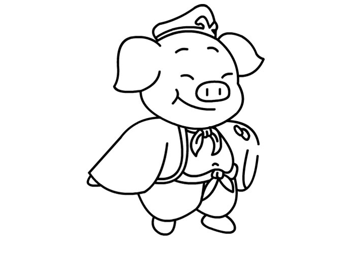 猪八戒怎么画简单点的图片