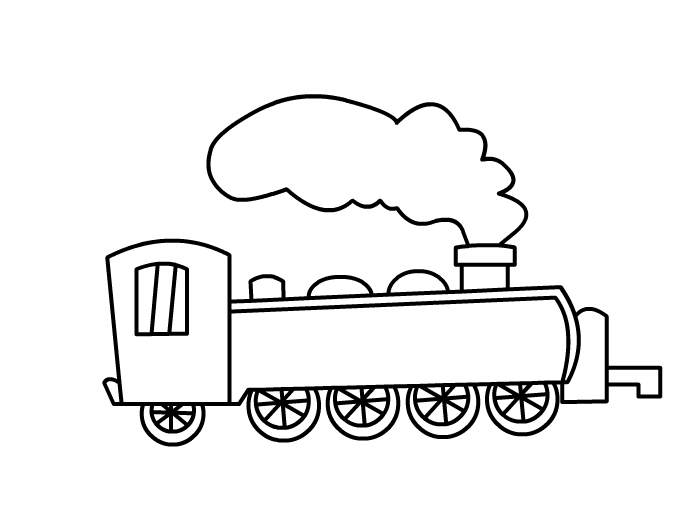 蒸汽火车简笔画可爱图片