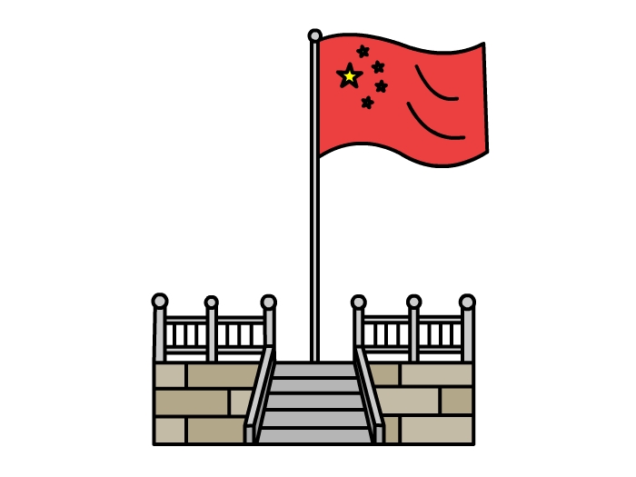 国旗飘动画法图片