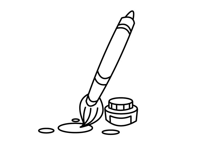 毛笔怎么画 毛笔的画法