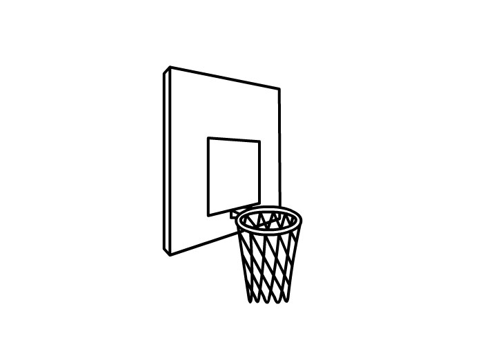 篮球框速写图片