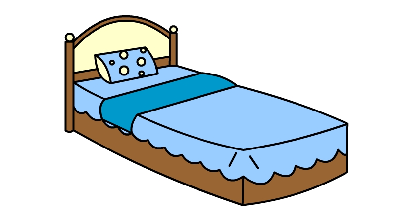 床简单画法图片