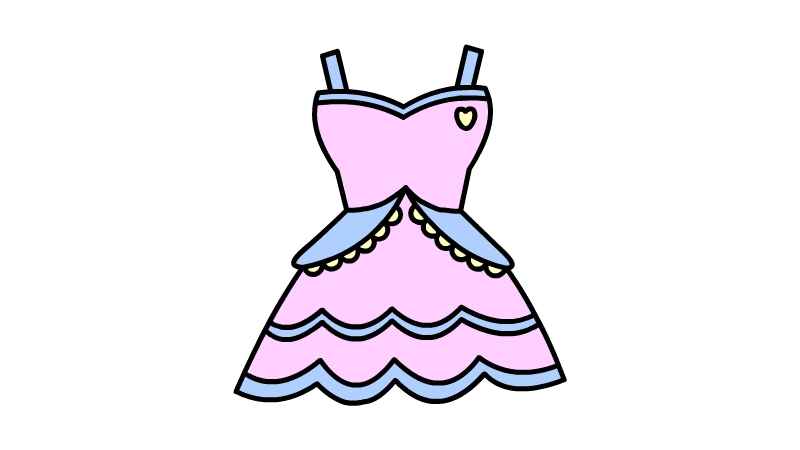 儿童画裙子简单画法